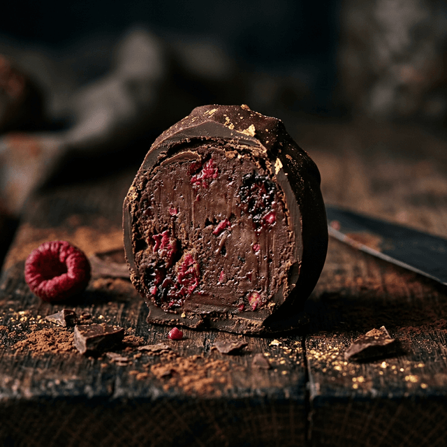 Artisan chocolate close-up